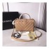 Chanel Calfskin Flap Bag With Top Handle AS0804