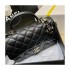 Chanel Lambskin Mini Flap Bag With Top Handle Black AS2431 with Charms
