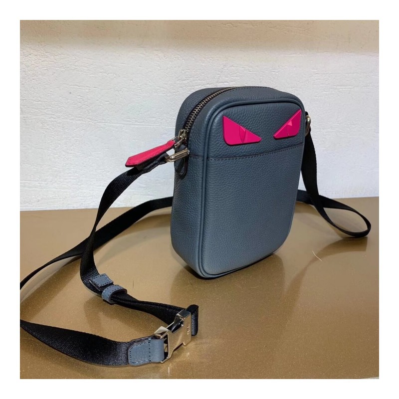 Fendi Grained Leather Small Messenger Bag 7VA456