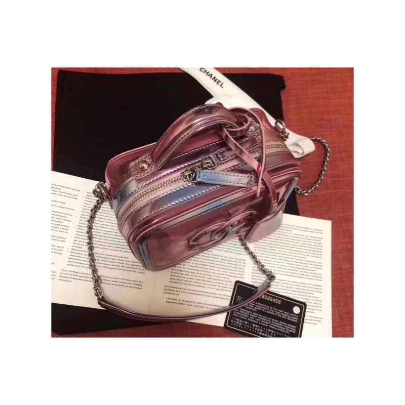 Chanel Vanity Case In Multicolour PVC A93343 Pink