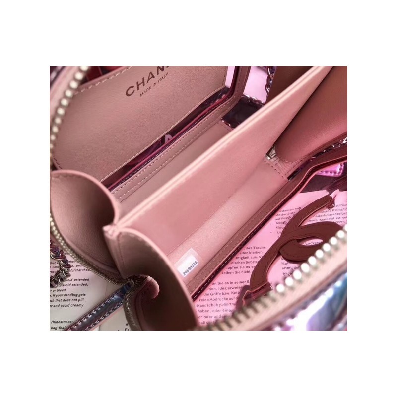 Chanel Vanity Case In Multicolour PVC A93343 Pink