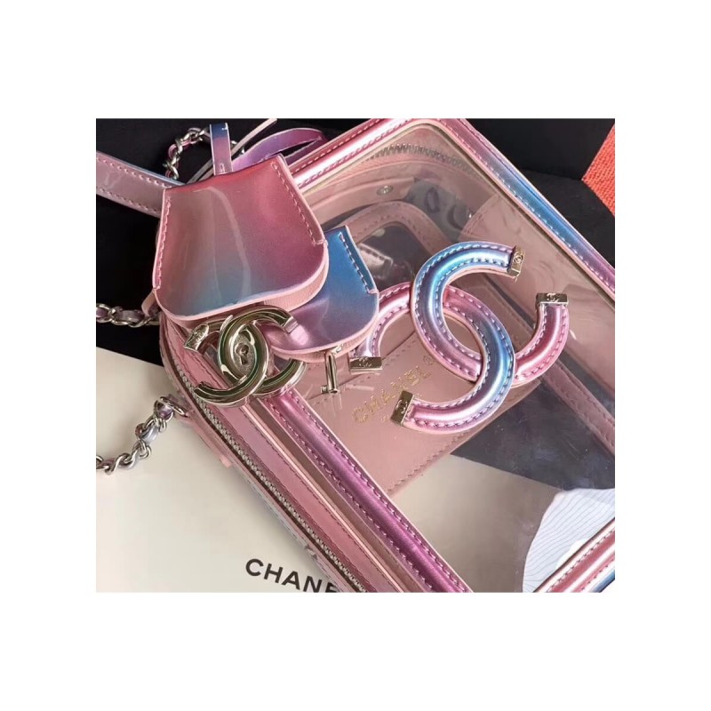 Chanel Vanity Case In Multicolour PVC AS0988 Pink