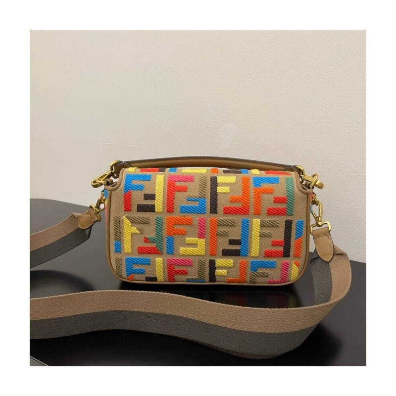 Fendi Baguette Multicolor FF Canvas Bag 8BR600