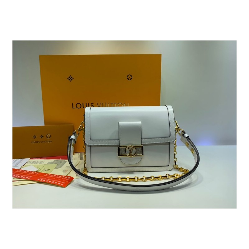 Louis Vuitton Smooth Calfskin Leather Dauphine MM M55735 M55821