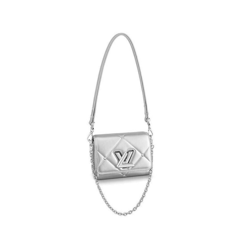 Louis Vuitton Sheepskin Leather Twist PM M59031 Argent