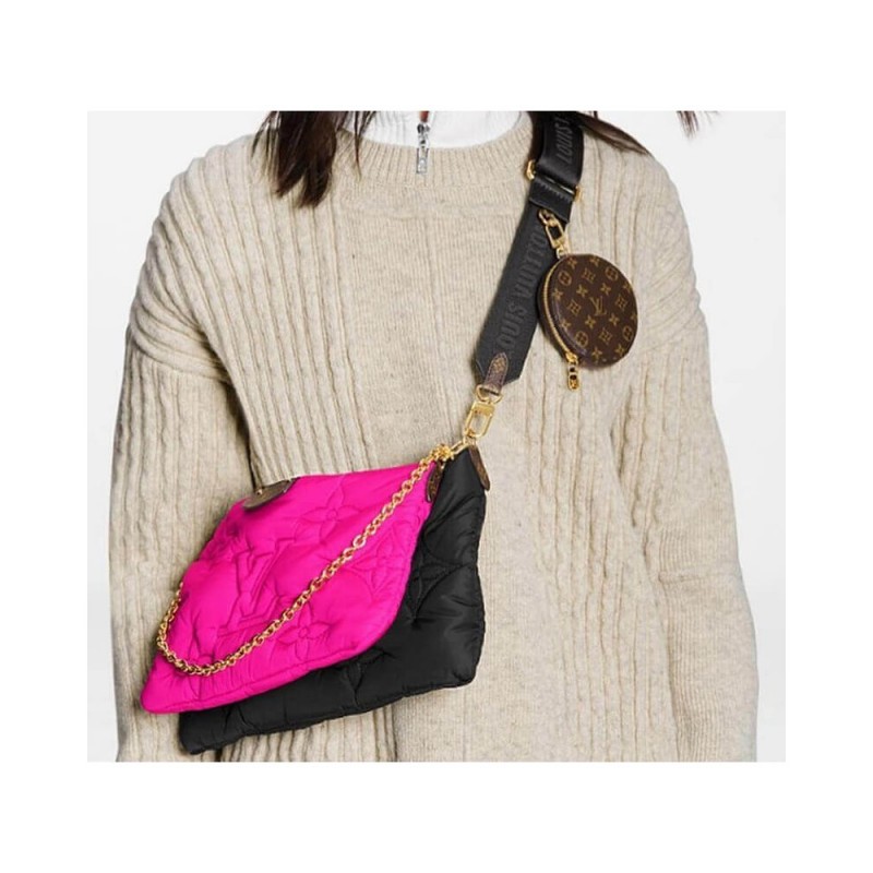 Louis Vuitton Econyl Maxi Multi Pochette Accessoires M58980 Black/Fuchsia