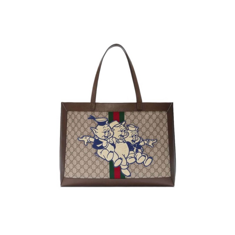 Gucci Ophidia GG Tote with Three Little Pigs 547947