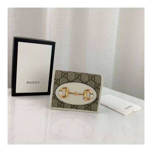 Gucci 1955 Horsebit GG Canvas Card Case Wallet 621887