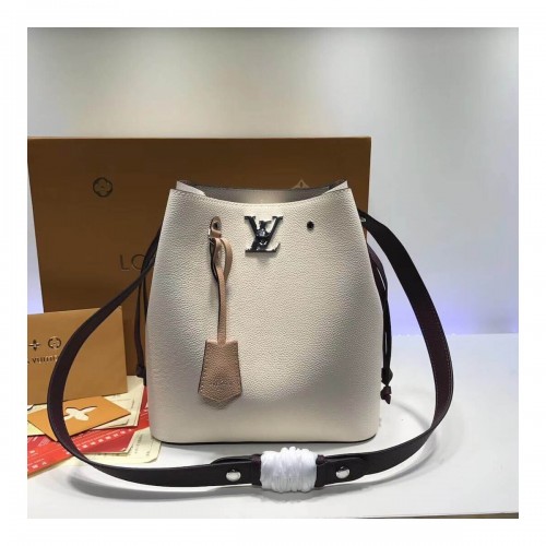 Louis Vuitton Calfskin Leather Lockme Bucket M55439