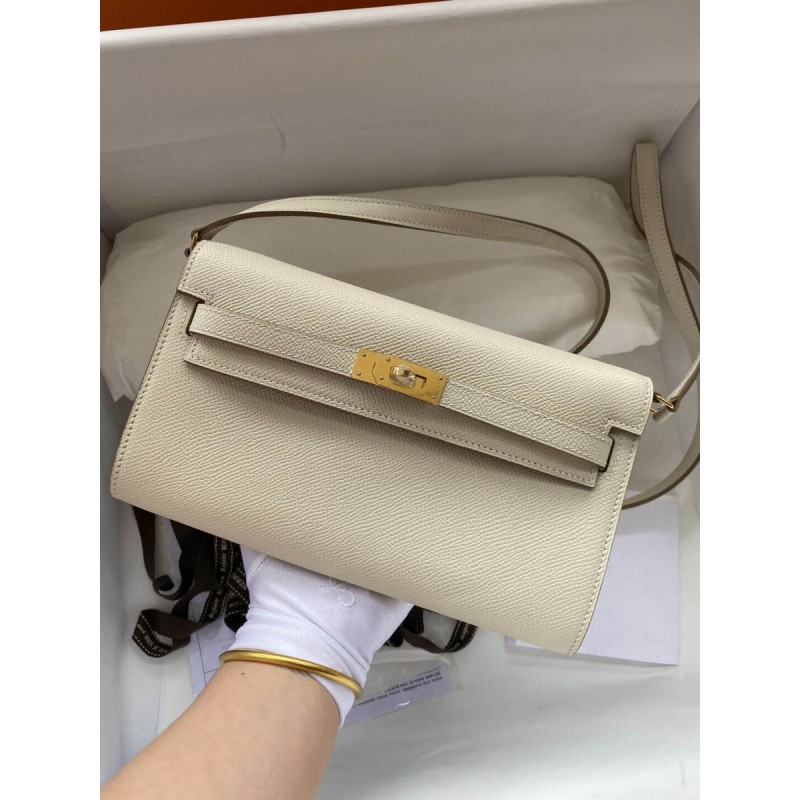 Hermes Kelly Wallet to Go Woc 499041 White