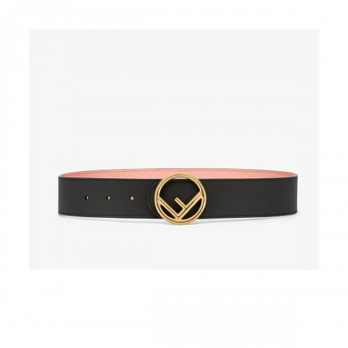 Fendi Reversible 40mm Round Buckle Belt 8C0579 Black / Pink