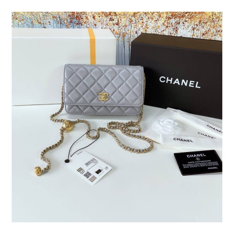 Chanel WOC With CC Details On Strap AP1450 in Lambskin