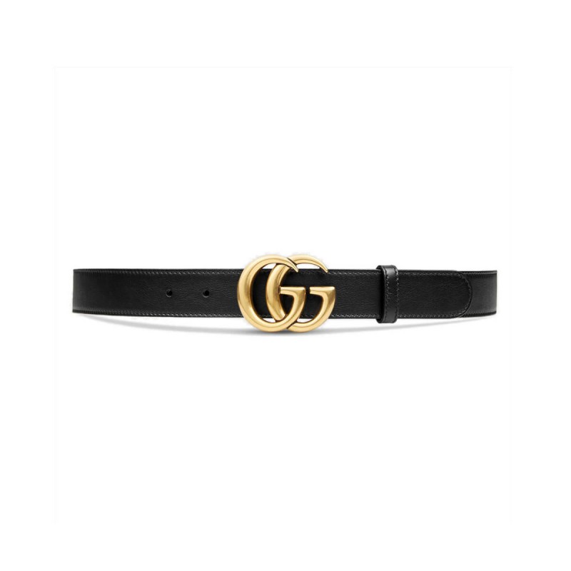 Gucci 30mm Leather Belt With Double G Buckle 414516