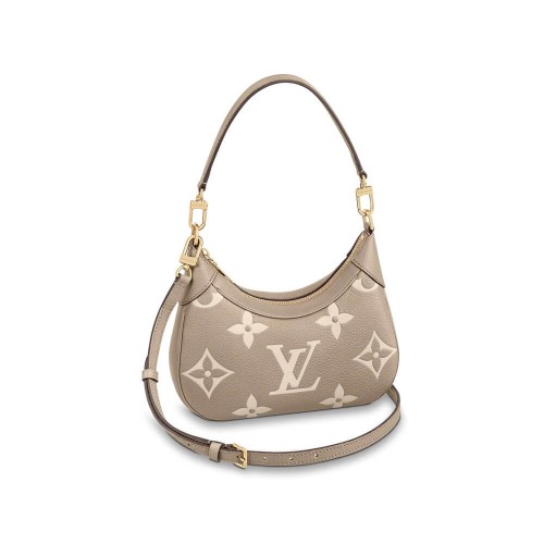 Louis Vuitton Bicolor Monogram Empreinte Leather Bagatelle M46112 Grey/Beige