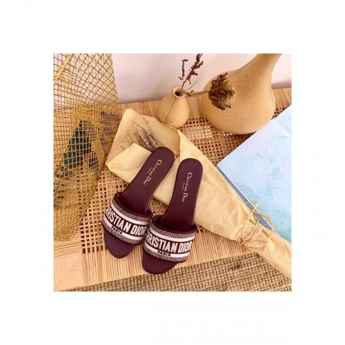 Dior Dway Mule In Embroidered Cotton KCQ301