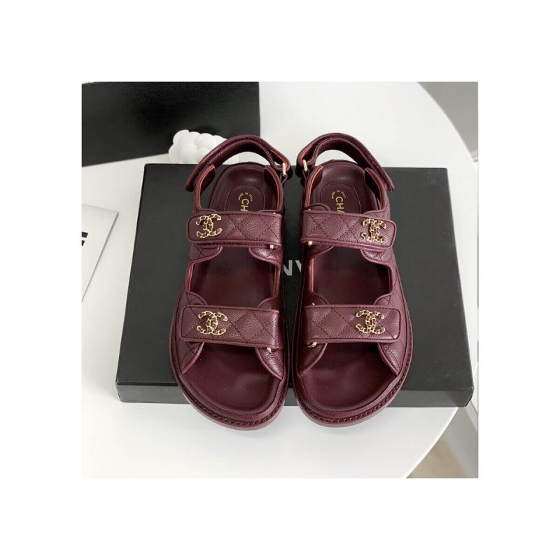 Chanel Woven CC Velcro Sandals 261155