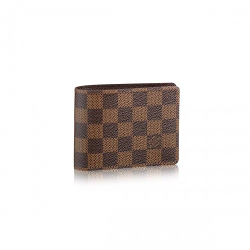 Louis Vuitton Damier Ebene Canvas Multiple Wallet N60895