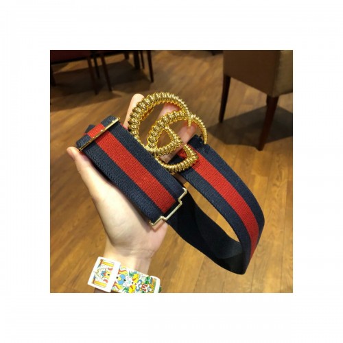 Gucci Web Elastic Belt With Torchon Double G Buckle 524101