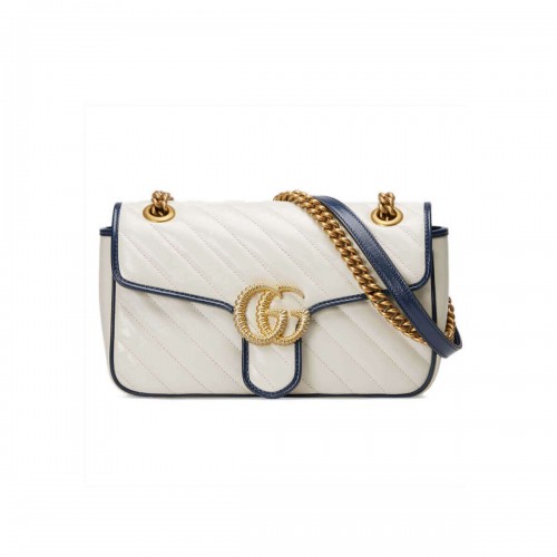 Gucci GG Marmont Small Shoulder Bag 443497 White