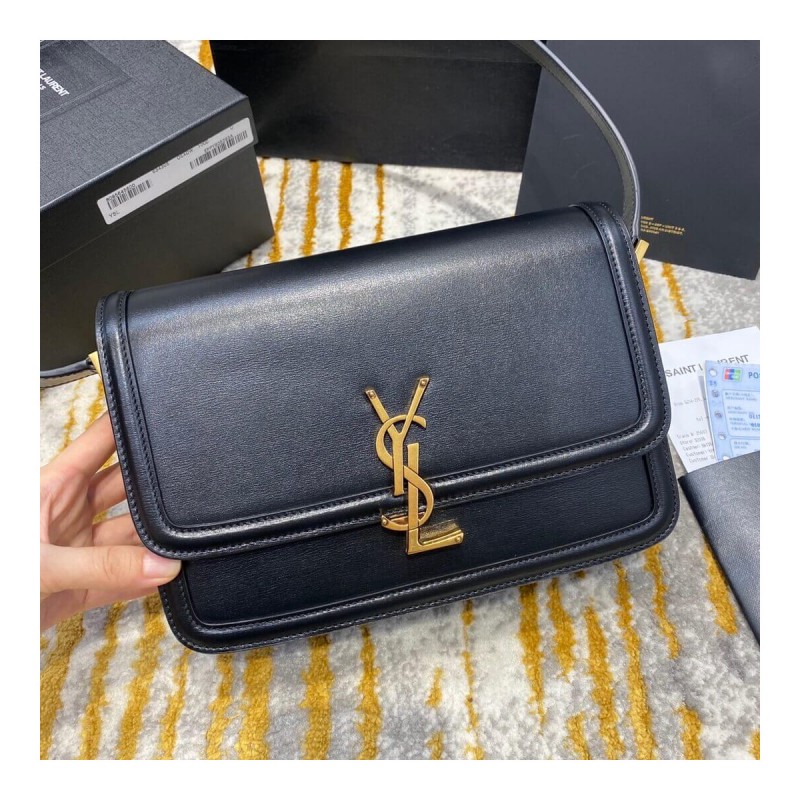 Saint Laurent YSL Solferino Medium Satchel In Box Leather 634305