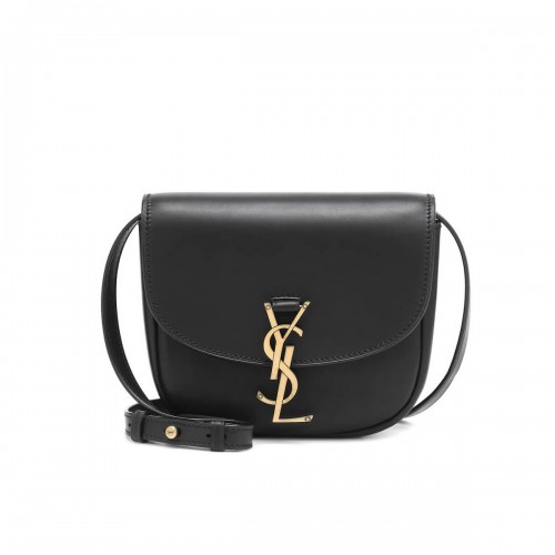 Saint Laurent Kaia YSL-Plaque Small Leather Satchel 619740