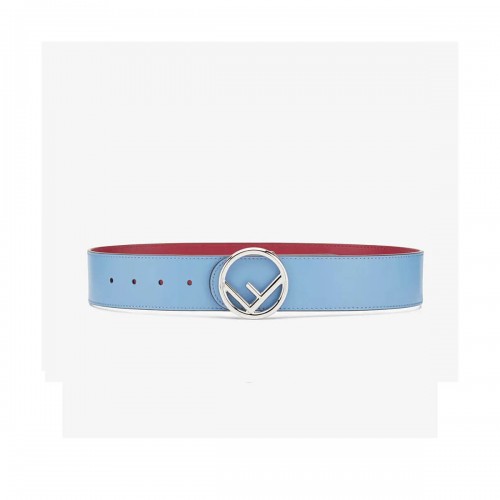 Fendi Reversible 40mm Round Buckle Belt 8C0579 Blue / Red
