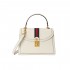 Gucci Ophidia Leather Small Top Handle Bag With Web 651055