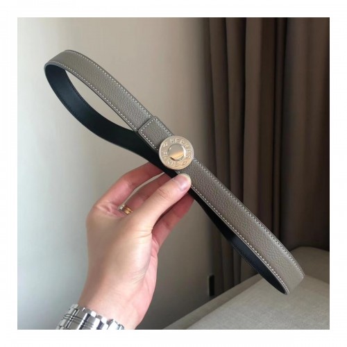 Hermes Bouton Bombe Belt Buckle &amp; Reversible Leather Strap 24mm H0800