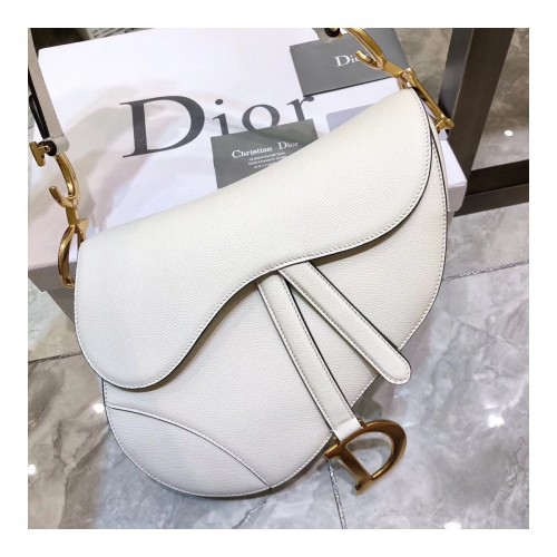 Christian Dior Grained Calfskin Saddle Bag M0446