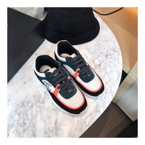 Chanel Suede Bi-color Low-Top Sneakers G34360