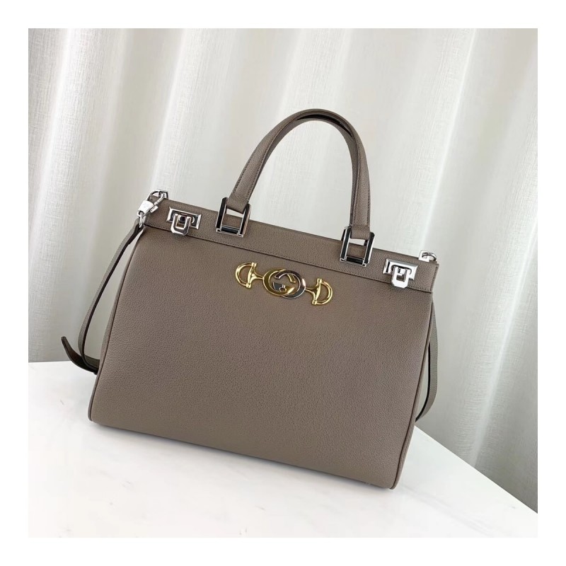 Gucci Zumi Grainy Leather Medium Top Handle Bag 564714