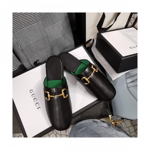 Gucci Leather Slipper 604075 Black