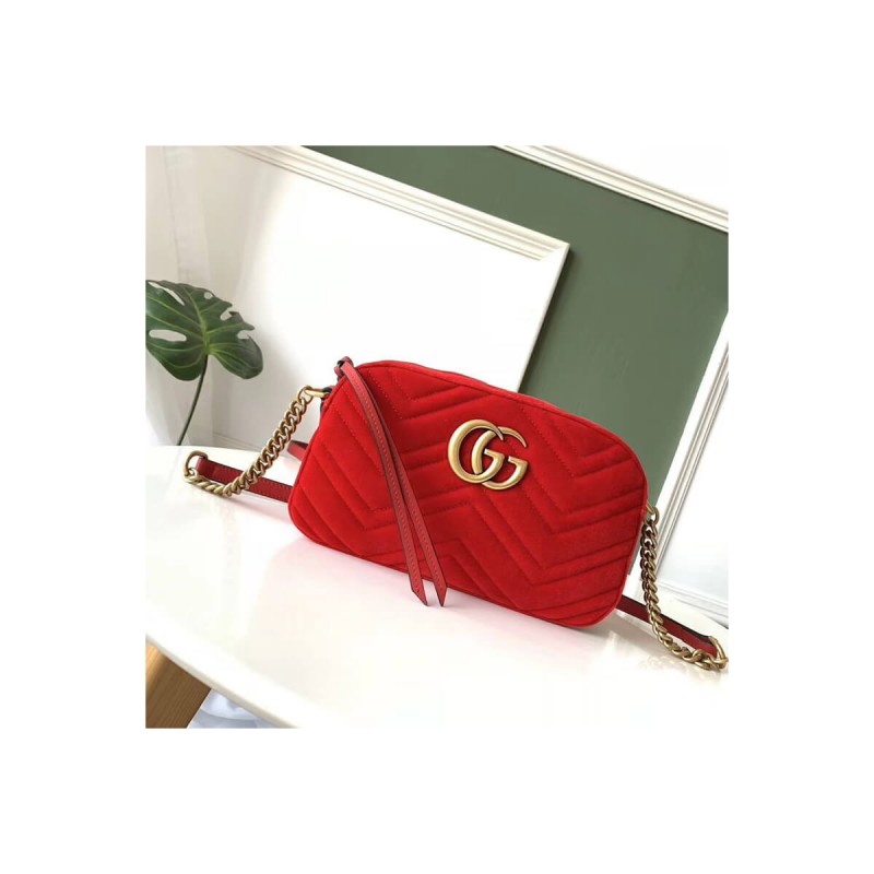 Gucci GG Marmont Velvet Small Shoulder Bag 447632