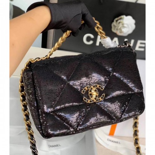 Chanel 19 Flap Bag in Tweed&amp;Sequins  AS1160