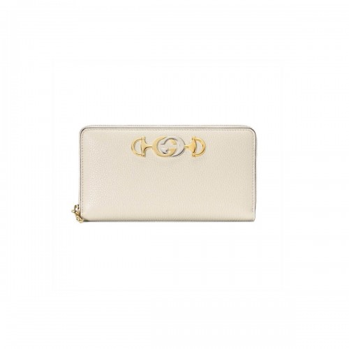 Gucci Zumi Grainy Leather Zip Around Wallet 570661