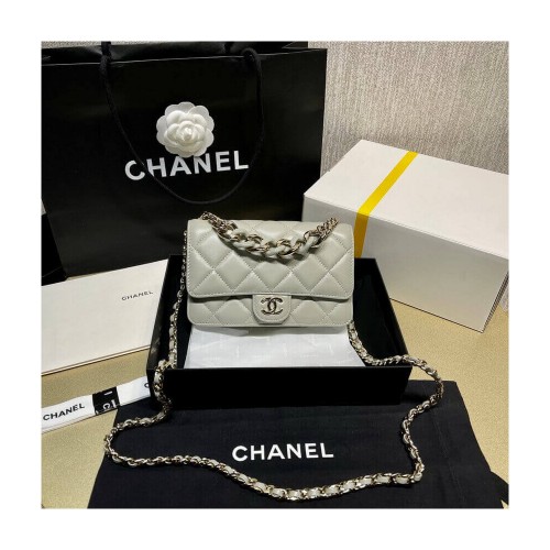 Chanel Lambskin Plexi Quilted Wallet On Chain WOC AP2377