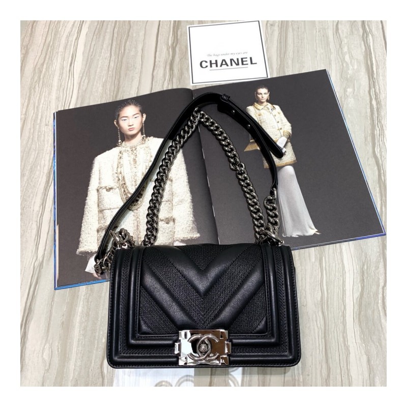 Chanel Calfskin Small Boy Chanel Handbag A67085