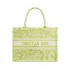 Dior Small Book Tote Lime Toile de Jouy Reverse Embroidery M1296