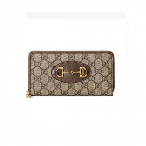 Gucci 1955 Horsebit GG Canvas Zip Around Wallet 621889