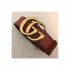 Gucci Leather Belt With Double G Brass Buckle 406831