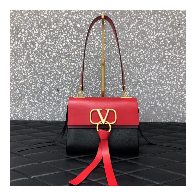 Valentino Garavani Small Vring Smooth Calfskin And Buffalo Leather Shoulder Bag 0003