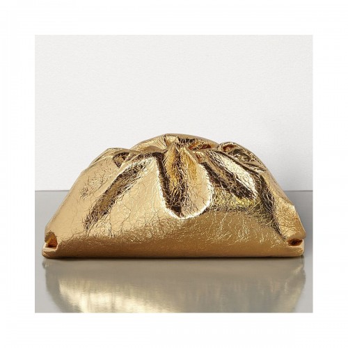 Bottega Veneta The Pouch In Gold Metallic Leather 576227