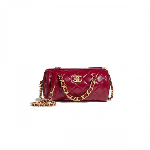 Chanel Shiny Lambskin Small Bowling Bag AS1899