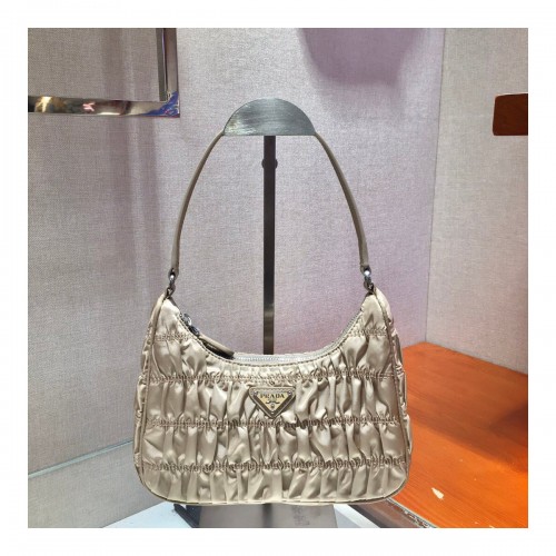 Prada Re-Edition 2005 Nylon And Saffiano Leather Hobo Bag 1NE204