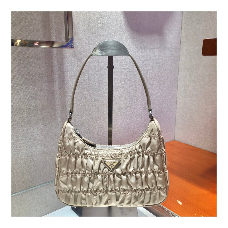 Prada Re-Edition 2005 Nylon And Saffiano Leather Hobo Bag 1NE204