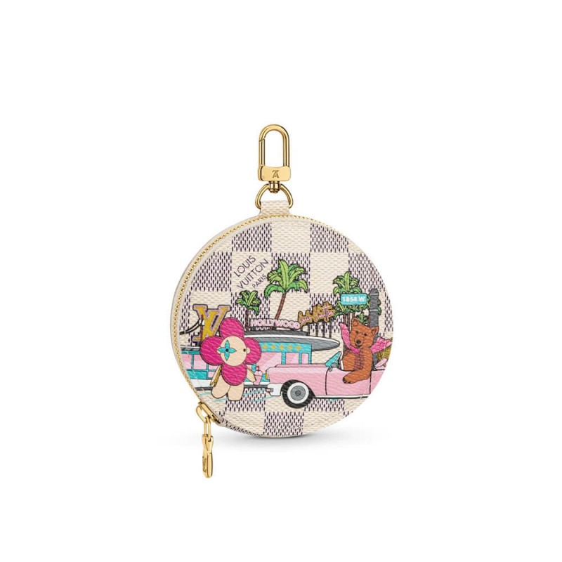 Louis Vuitton Damier Azur Round Coin Purse N60493