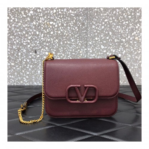 Valentino Small Vsling Shiny Calfskin Shoulder Bag 0021
