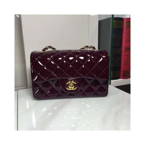 Chanel Pantent Leather 20cm Classic Flap Bag 1116