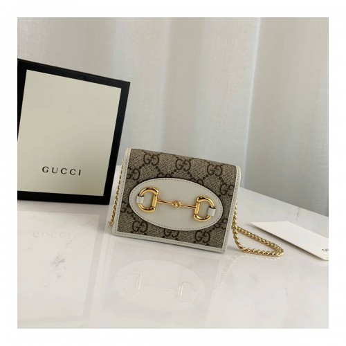 Gucci 1955 Horsebit GG Supreme With Chain Wallet 623180