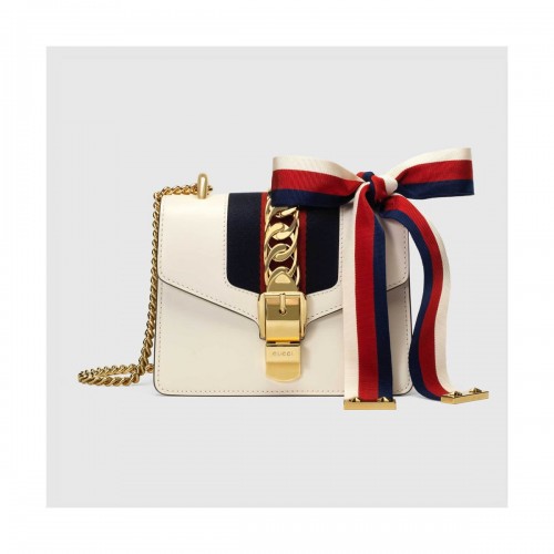 Gucci Sylvie Leather Mini Chain Bag 431666